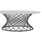 Armen Living Loxley White Marble Coffee Table with Black Metal Base LCLXCOMB - alternate 5